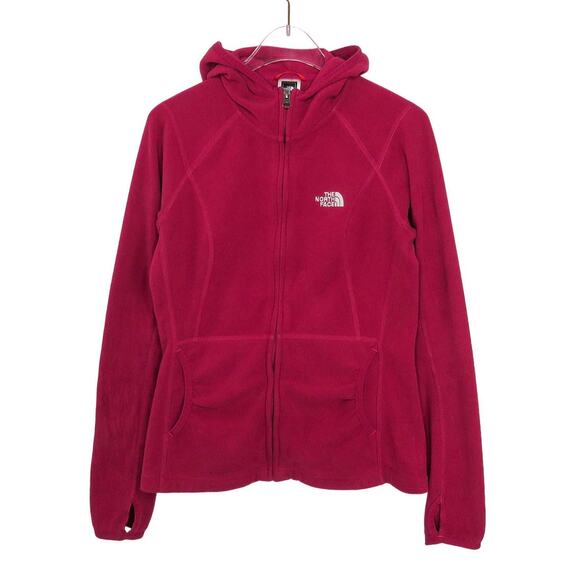 The North Face Polartec Raspberry Pink Full Zip Hooded Jacket Small - Picture 1 of 13